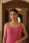 Rani Chinon Readymade Sharara Set With Chinon Dupatta