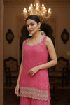 Rani Chinon Readymade Sharara Set With Chinon Dupatta