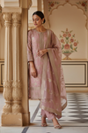 Gajari Tissue Readymade Suit & Palazzo Pant With Organza Dupatta