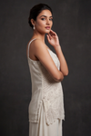Effortlessly Beautyful Off White Georgette Readymade Suit And sharara With Georgette  Dupatta