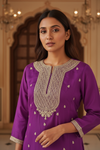 Megenta Organza Readymade Sharara Set With Organza Dupatta