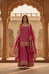 Timeless Elegance Rani Dola Readymade Sharara Set With Georgette Dupatta