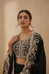 Bottle Green Dola Readymade and Sharara Set With Shrug