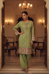 Pista Shimmer Readymade Suit & Palazzo Pant With Chinon Dupatta
