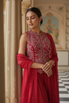 Rani Georgette Readymade Sharara Set With Georgette Dupatta