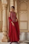 Rani Georgette Readymade Sharara Set With Georgette Dupatta