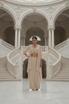 Tussar Georgette Readymade Short Top Sharara Set With Shrug