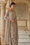 Tussar Shimmer Readymade Suit & Palazzo Pant With Chinon Dupatta