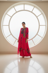 Rani Crepe Readymade Suit & Palazzo Pants With Chiffon Dupatta