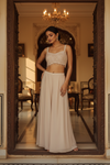 Tussar Georgette Readymade Short Top Sharara Set With Shrug