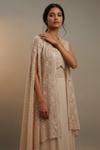 Tussar Georgette Readymade Sharara Set With Shrug