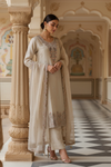 Tussar Tissue Readymade Suit & Palazzo Pant With Tissue Dupatta