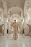 Tussar Georgette Readymade Short Top Sharara Set With Shrug