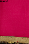 Magenta Chiffon Embroidered Saree With Unstitched Blouse