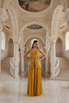 Mustard Georgette Readymade Sharara Set With Georgette Dupatta