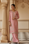 Gajari Shimmer Readymade Suit & Palazzo Pant With Chinon Dupatta