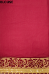 Garnet Georgette Embroidered Saree With Unstitched Blouse