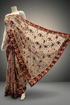 Tussar Net Embroidered Saree With Unstitched Blouse