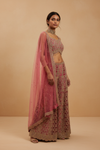 Gajari Georgette Readymade Sharara Set With Net Dupatta