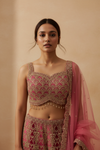 Gajari Georgette Readymade Sharara Set With Net Dupatta