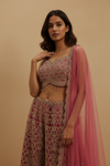 Gajari Georgette Readymade Sharara Set With Net Dupatta