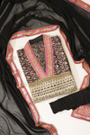 Black Lace Georgette Semi Stitched Salwar Suit With Dupatta