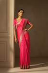 Timeless Elegance Rani Crepe Silk Saree With Unstitched Blouse