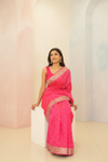 Timeless Elegance Rani Crepe Silk Saree With Unstitched Blouse