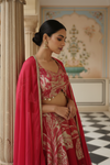 Rani Georgette Readymade Sharara Set With Shrug