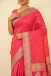 Timeless Elegance Rani Crepe Silk Saree With Unstitched Blouse