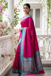 Rani Banarasi Silk Saree With Unstitched Blouse