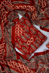 Maroon Cotton Unstitched Salwar Suit With Cotton Dupatta