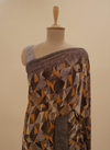 Chikoo Georgette Saree With Unstitched Blouse
