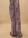 Onion Georgette Saree With Unstitched Blouse