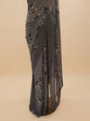 Grey Georgette Saree With Unstitched Blouse