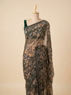 Mehndi Shimmer Saree With Unstitched Blouse