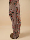 Peach Georgette Saree With Unstitched Blouse