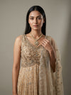 Tussar Georgette Readymade Sharara Set With Net Dupatta