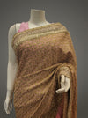Gajari Georgette Embroidered Saree With Unstitched Blouse