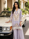 Mauve Crepe Readymade Suit Set With Plazzo