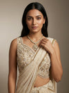 Off White Georgette Readymade Sharara Set With Georgette Dupatta