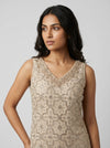 Off White Georgette Readymade Sharara Set With Net Dupatta