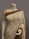 Tussar Georgette Embroidered Saree With Unstitched Blouse