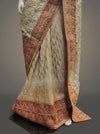 Tussar Georgette Embroidered Saree With Unstitched Blouse