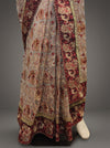 Tussar Net Embroidered Saree With Unstitched Blouse