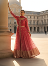 Timeless Elegance Rani Organza Floor Length Readymade Suit With Chinon Dupatta