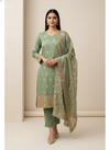 Gentle Tones Mint Green Unstitched Organza Salwar Kameez With Organza Dupatta