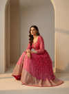 Timeless Elegance Rani Organza Floor Length Readymade Suit With Chinon Dupatta