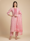 Gajari Cotton Unstitched Salwar Suit With Cotton Dupatta
