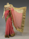 Gajari Chiffon Embroidered Saree With Unstitched Blouse